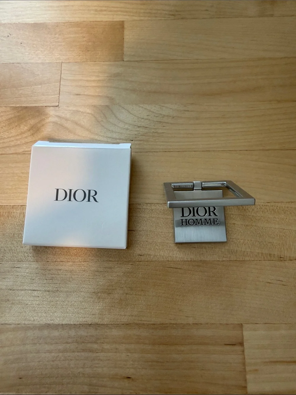 Dior Homme Silver Cell Phone Ring Holder NIB Luxury Designer Tech Accessory